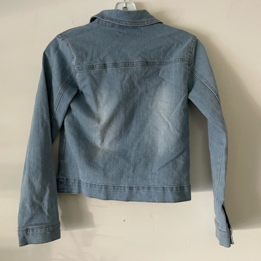 BCBG GIRL  size 10  jeans jacket & coat blue used like new cropper - Picture 3 of 3